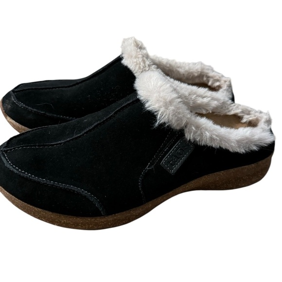Taos future black suede faux fur slip on mule clogs shoes 9 - Picture 5 of 9